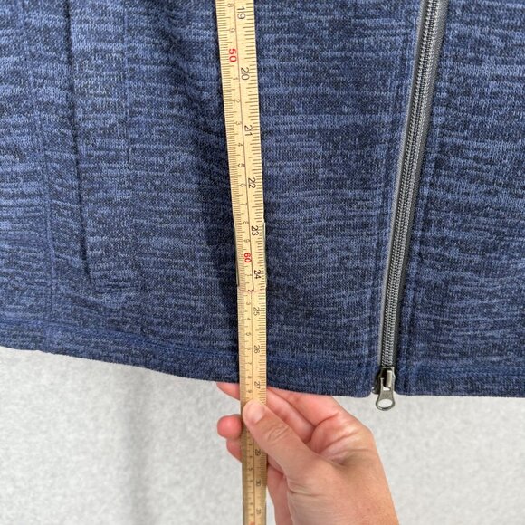 Johnnie O Mens Tahoe Full Zip Vest Size M Admiral Blue Knit Mock Neck NEW FLAW - Picture 11 of 12